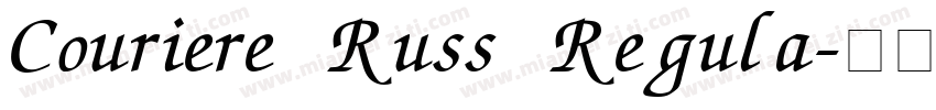 Couriere Russ Regula字体转换